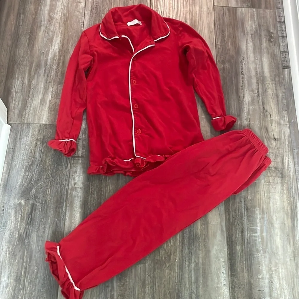 Buttered Biscuit Boutique Red Holiday Pajamas